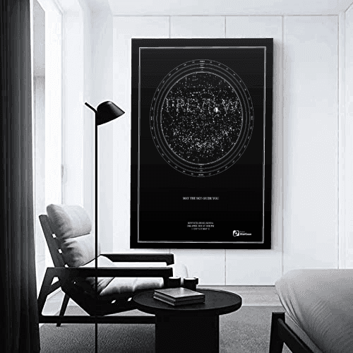 A StarGazze frame displayed beside a chair.